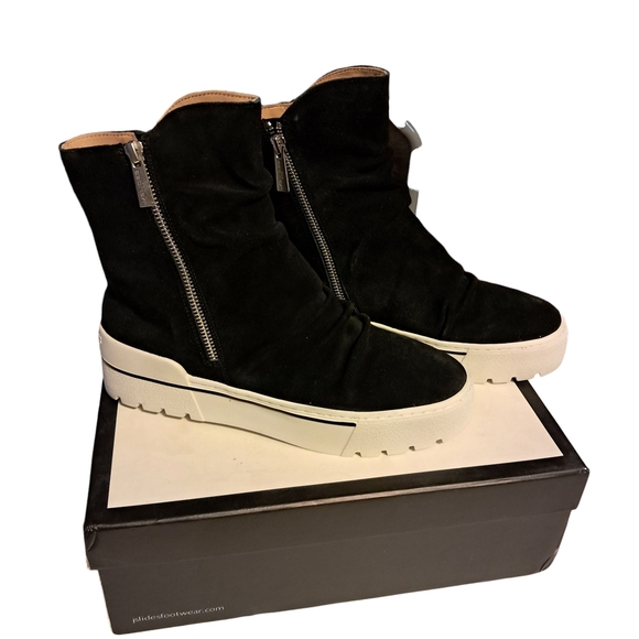 Black Suede J Slides NYC Nila Women's Boots - Picture 1 of 5